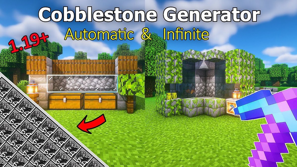 Simple & Starter Cobblestone Generator Designs To Build First
